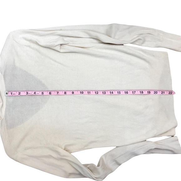 Theory Silk Cashmere Nylon blend Sweater with attached Choker V Neck - Picture 7 of 7